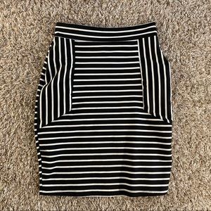 Striped Pencil Skirt